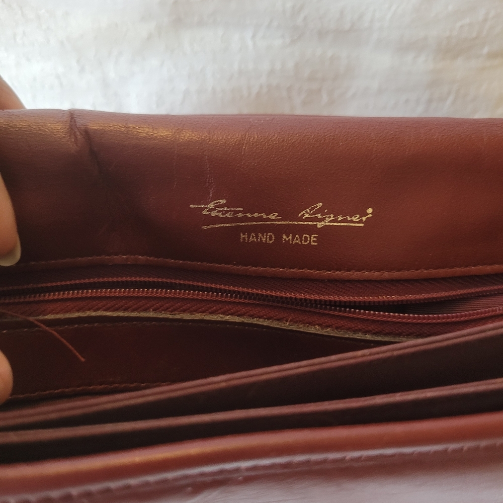 Vintage Etienne Aigner Leather Crossbody satchel brief in Oxblood red - Picture 5 of 16